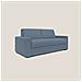 Nixon Divano letto matrimoniale con materasso 20 cm in tessuto impermeabile T03 200 cm (mat. 140x197) blu - Foto miniatura 1