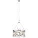Lampadario Contemporaneo Piper Acciaio Cromo Lucido 6 Luci E14 - Foto miniatura 1
