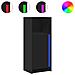 Credenza Con Led Nera 42,5x34x100 Cm In Legno Multistrato - Foto miniatura 2