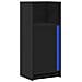 Credenza Con Led Nera 42,5x34x100 Cm In Legno Multistrato - Foto miniatura 3