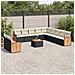Set Divani Da Giardino 12 Pz Con Cuscini Nero In Polyrattan - Foto miniatura 1