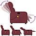 Lusso Casadino -  Poltrona Massaggiante Reclinabile Rosso Vino In Tessuto - Foto miniatura 4