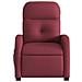 Lusso Casadino -  Poltrona Massaggiante Reclinabile Rosso Vino In Tessuto - Foto miniatura 6