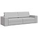 Divano Letto a Terra 2-in-1 Grigio Nuvola 245x150x60.5 cm Tessuto - Foto miniatura 1