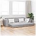 Divano Letto a Terra 2-in-1 Grigio Nuvola 245x150x60.5 cm Tessuto - Foto miniatura 2