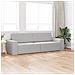 Divano Letto a Terra 2-in-1 Grigio Nuvola 245x150x60.5 cm Tessuto - Foto miniatura 3