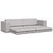 Divano Letto a Terra 2-in-1 Grigio Nuvola 245x150x60.5 cm Tessuto - Foto miniatura 4