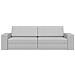 Divano Letto a Terra 2-in-1 Grigio Nuvola 245x150x60.5 cm Tessuto - Foto miniatura 5