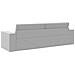 Divano Letto a Terra 2-in-1 Grigio Nuvola 245x150x60.5 cm Tessuto - Foto miniatura 7