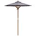 Parasol da Giardino  Grigio Scuro 150x210 cm in Bamboo - Foto miniatura 4