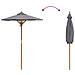 Parasol da Giardino  Grigio Scuro 150x210 cm in Bamboo - Foto miniatura 6