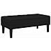 panchina Nera 113x57x39 cm in velluto - Foto miniatura 1