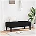 panchina Nera 113x57x39 cm in velluto - Foto miniatura 2