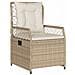 Set da Pranzo da Giardino 5 pz con Cuscini Beige in Polyrattan - Foto miniatura 3