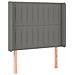 Letto a Molle Materasso e LED Grigio Scuro 90x190 cm in Tessuto - Foto miniatura 7