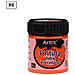 Pack Da 6 Uds. Pittura Ceramica E Vetro 45 Ml Colore Arancione - Foto miniatura 1