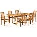 Set da Pranzo per Giardino 7 pcs Marrone 200 x 100 x 75 cm - Foto miniatura 3