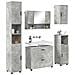 Set di mobili per il bagno con cassetto 5 pcs Grigio cemento - Foto miniatura 3