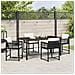 Set da Pranzo per Giardino 5 pcs Nero polyrattan - Foto miniatura 4