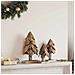 Albero di Natale 3 pcs Marrone Legno massello di teak - Foto miniatura 2