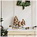 Albero di Natale 3 pcs Marrone Legno massello di teak - Foto miniatura 3