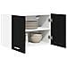 Armadio pensile Riga 2 pcs Rovere Nero e Bianco 60 x 31 x 40 cm - Foto miniatura 3