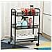 Carrello portaoggetti su ruote ripiano mobile 3 livelli salvaspazio per bagno cucina ufficio - Foto miniatura 2