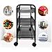 Carrello portaoggetti su ruote ripiano mobile 3 livelli salvaspazio per bagno cucina ufficio - Foto miniatura 3