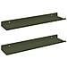 Scaffale da parete 2 pcs Verde oliva 40 x 9 x 2,5 cm - Foto miniatura 1