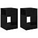 Tavolino 2 pcs Rovere Nero 30,5 x 30 x 45 cm Legno multistrato - Foto miniatura 1