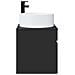Mobile lavabo da parete Nero 49 x 44,5 x 65,5 cm - Foto miniatura 2