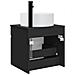 Mobile lavabo da parete Nero 49 x 44,5 x 65,5 cm - Foto miniatura 3