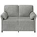 Divano a 2 Posti Grigio Chiaro 138 x 83 x 95 cm Velluto - Foto miniatura 3