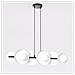 Lampada A Sospensione Model Con Struttura In Acciaio Nero E Diffusori Bianchi - Foto miniatura 1
