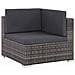 Set Divani da Giardino 6 pz con Cuscini in Polyrattan Grigio - Foto miniatura 4