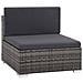 Set Divani da Giardino 6 pz con Cuscini in Polyrattan Grigio - Foto miniatura 5