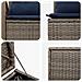 Set di divani 5 pz Grigio e Blu Navy Rattan sintetico e Acciaio - Foto miniatura 8