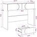 Consolle Bianco Lucido 96,5 x 38 x 75 cm Legno multistrato - Foto miniatura 9
