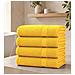 Set 4 Teli Bagno 100x150 cm - Morbidezza, Eleganza e Qualità - CITRUS /GIALLO SOLE - Foto miniatura 1