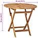 Tavolo Pieghevole Per Esterno In Massello Di Teak Tondo 85x76cm - Foto miniatura 2