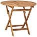 Tavolo Pieghevole Per Esterno In Massello Di Teak Tondo 85x76cm - Foto miniatura 1