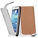 Custodia Compatibile Con Samsung Galaxy Mega 5.8 In Bianco Flash - Coperchio Protettivo In Design Flip Realizzato In Finta Pelle Liscia - Foto miniatura 1