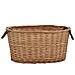 Cesta per Legna con Maniglie 56x40x28 cm Salice Naturale - Foto miniatura 8