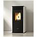 Smart stufa Libera installazione Bianco Pellet - Foto miniatura 1