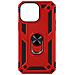 Cover Iphone 14 Pro Max Anti-urto Ibrida Anello Sostegno Funzione Supporto Rossa - Foto miniatura 1