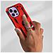Cover Iphone 14 Pro Max Anti-urto Ibrida Anello Sostegno Funzione Supporto Rossa - Foto miniatura 5