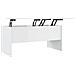 Tavolino Bianco Lucido 102x50,5x46,5 Cm In Legno Multistrato - Foto miniatura 2