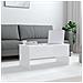Tavolino Bianco Lucido 102x50,5x46,5 Cm In Legno Multistrato - Foto miniatura 3