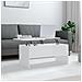 Tavolino Bianco Lucido 102x50,5x46,5 Cm In Legno Multistrato - Foto miniatura 1