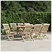 Sedie Giardino Pieghevoli 8pz Grigie 56x61x89 Cm Massello Teak - Foto miniatura 1